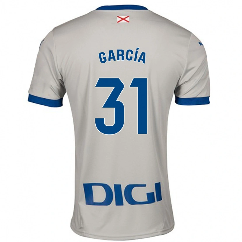 Danxen Donna Maglia Gaizka García #31 Grigio Chiaro Kit Gara Away 2024/25 Maglietta