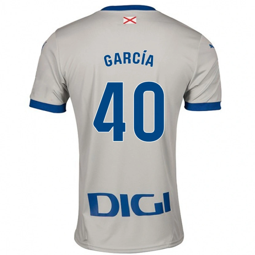 Danxen Donna Maglia Álvaro García #40 Grigio Chiaro Kit Gara Away 2024/25 Maglietta