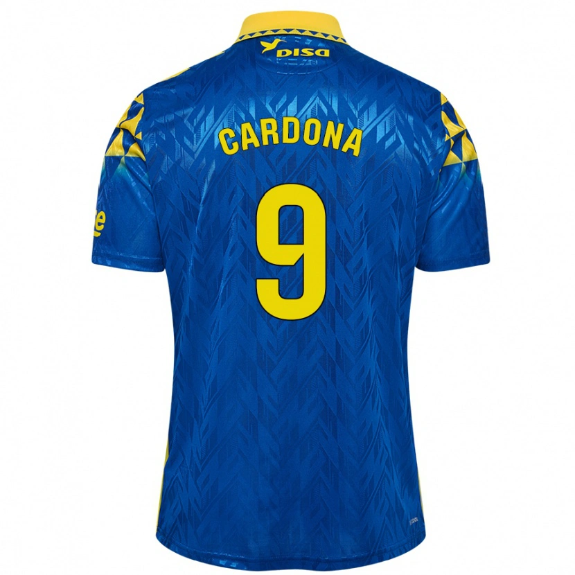 Danxen Donna Maglia Marc Cardona #9 Blu Giallo Kit Gara Away 2024/25 Maglietta