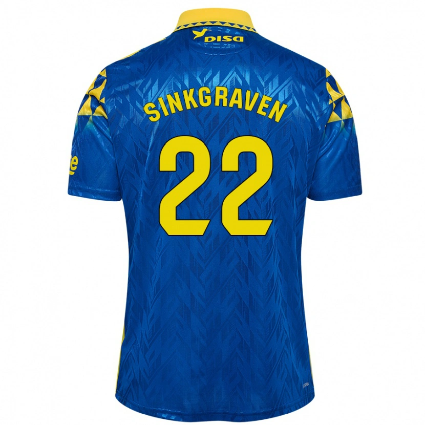 Danxen Donna Maglia Daley Sinkgraven #22 Blu Giallo Kit Gara Away 2024/25 Maglietta