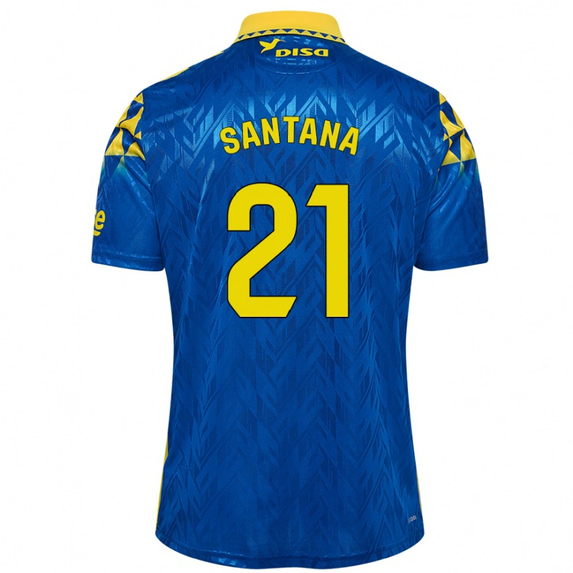 Danxen Donna Maglia Yadam Santana #21 Blu Giallo Kit Gara Away 2024/25 Maglietta