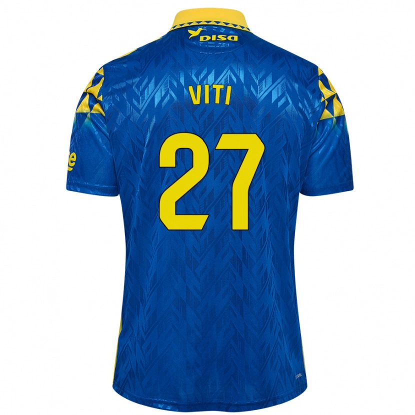 Danxen Donna Maglia Viti #27 Blu Giallo Kit Gara Away 2024/25 Maglietta