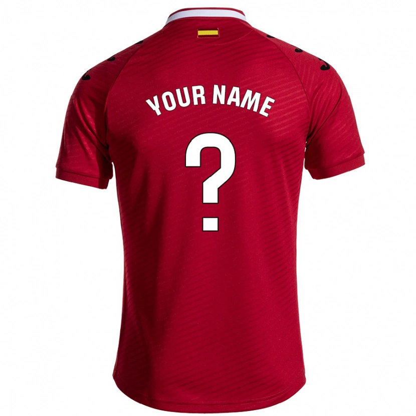 Danxen Donna Maglia Il Tuo Nome #0 Rosso Scuro Kit Gara Away 2024/25 Maglietta