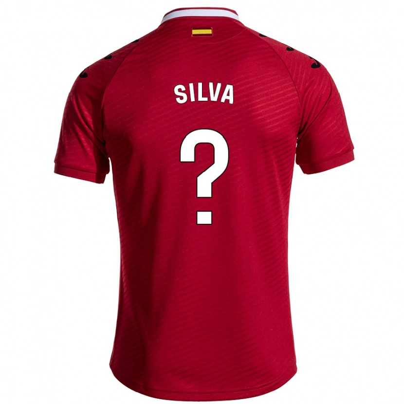 Danxen Donna Maglia Jonathan Silva #0 Rosso Scuro Kit Gara Away 2024/25 Maglietta