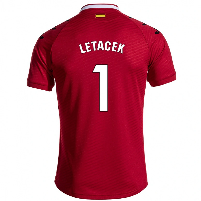 Danxen Donna Maglia Jiri Letacek #1 Rosso Scuro Kit Gara Away 2024/25 Maglietta