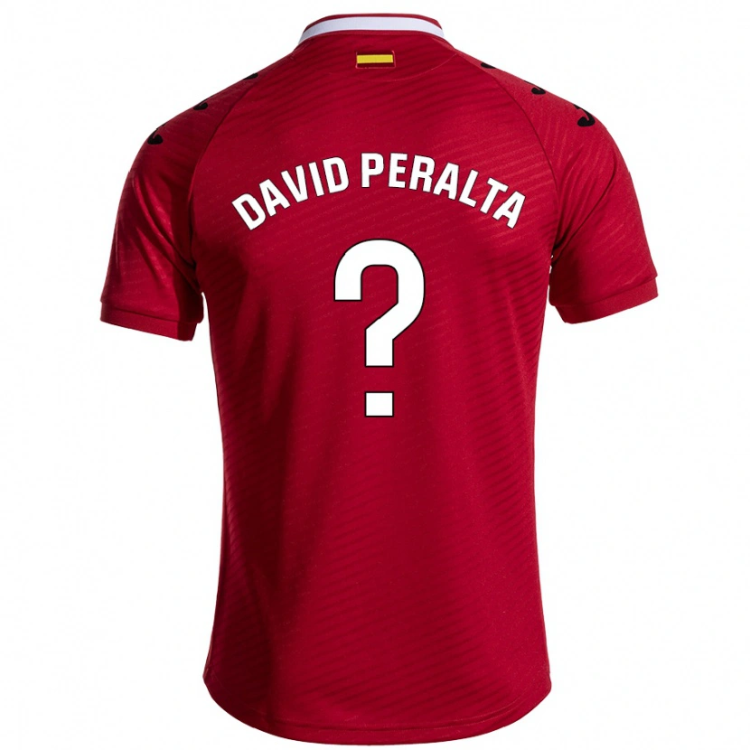 Danxen Donna Maglia Juan David Peralta #0 Rosso Scuro Kit Gara Away 2024/25 Maglietta