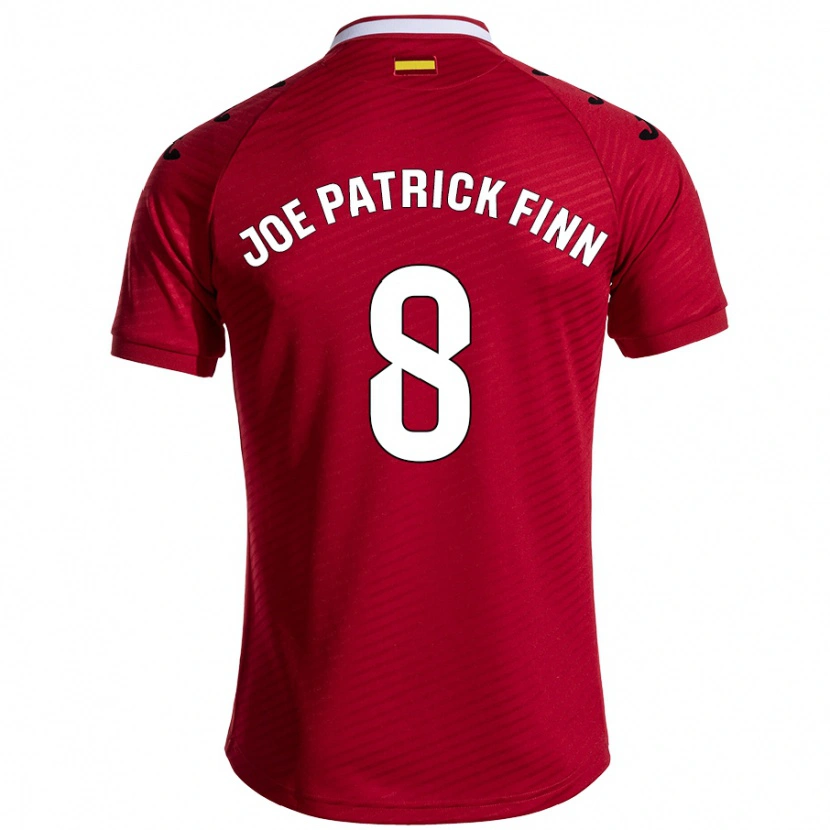 Danxen Donna Maglia John Joe Patrick Finn #8 Rosso Scuro Kit Gara Away 2024/25 Maglietta