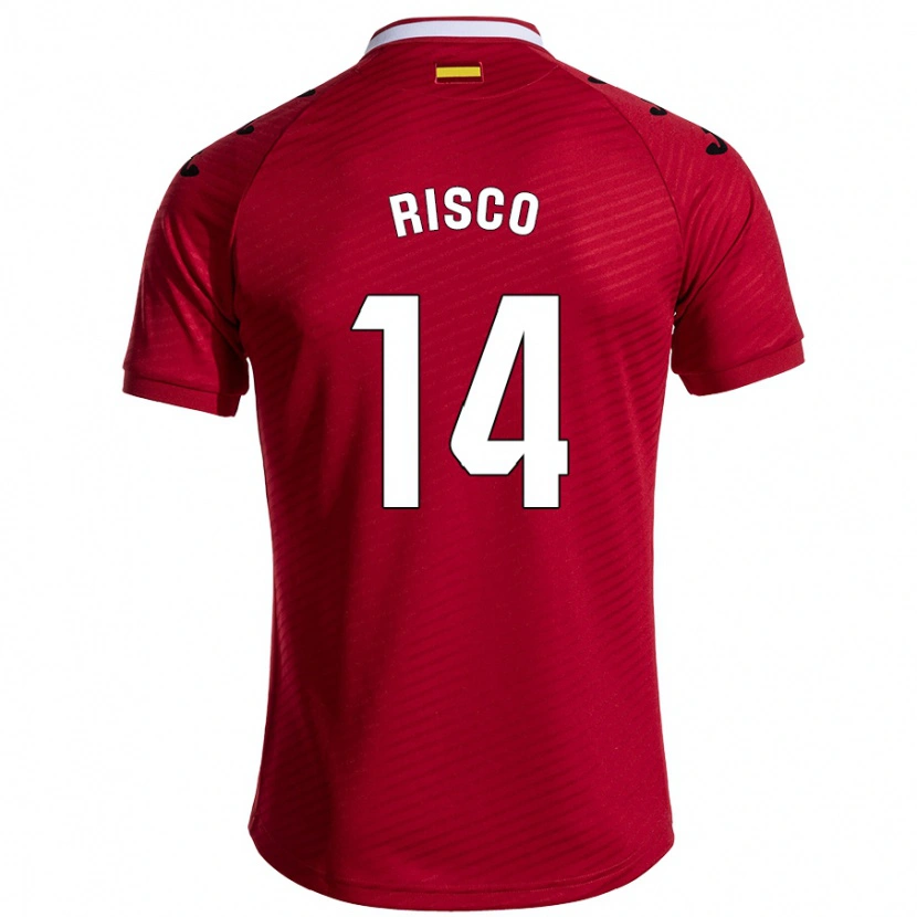Danxen Donna Maglia Alberto Risco #14 Rosso Scuro Kit Gara Away 2024/25 Maglietta