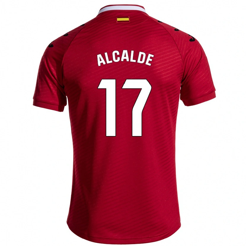 Danxen Donna Maglia Jacobo Alcalde #17 Rosso Scuro Kit Gara Away 2024/25 Maglietta