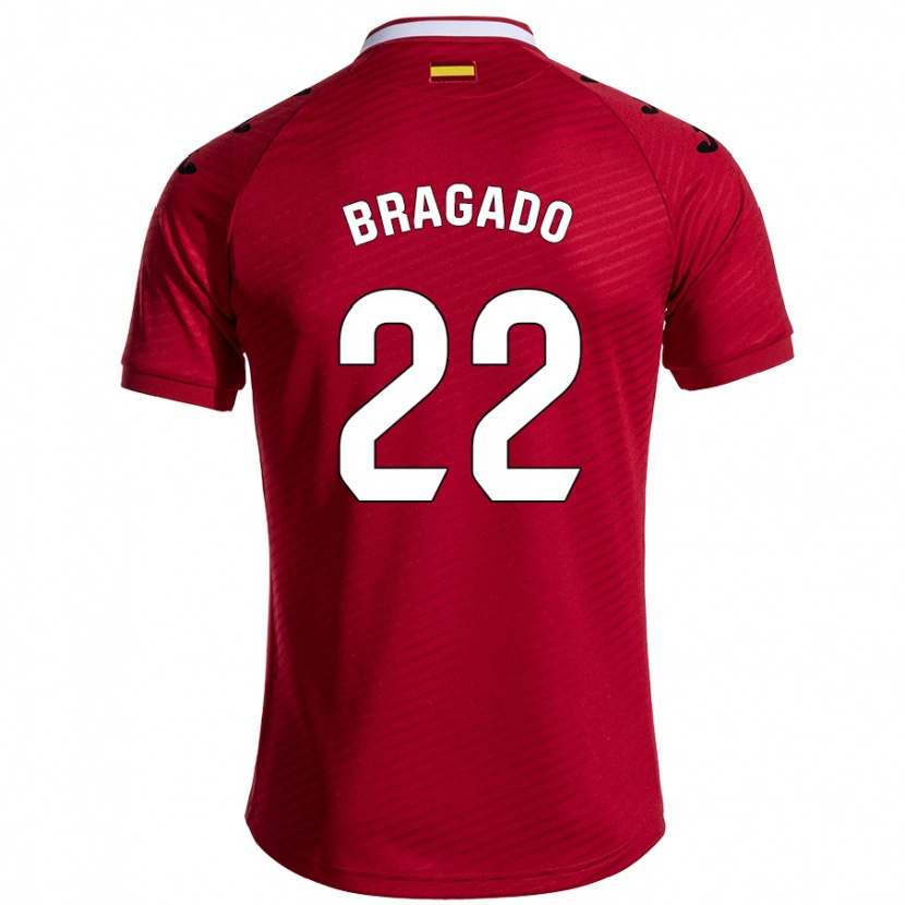 Danxen Donna Maglia Alonso Bragado #22 Rosso Scuro Kit Gara Away 2024/25 Maglietta