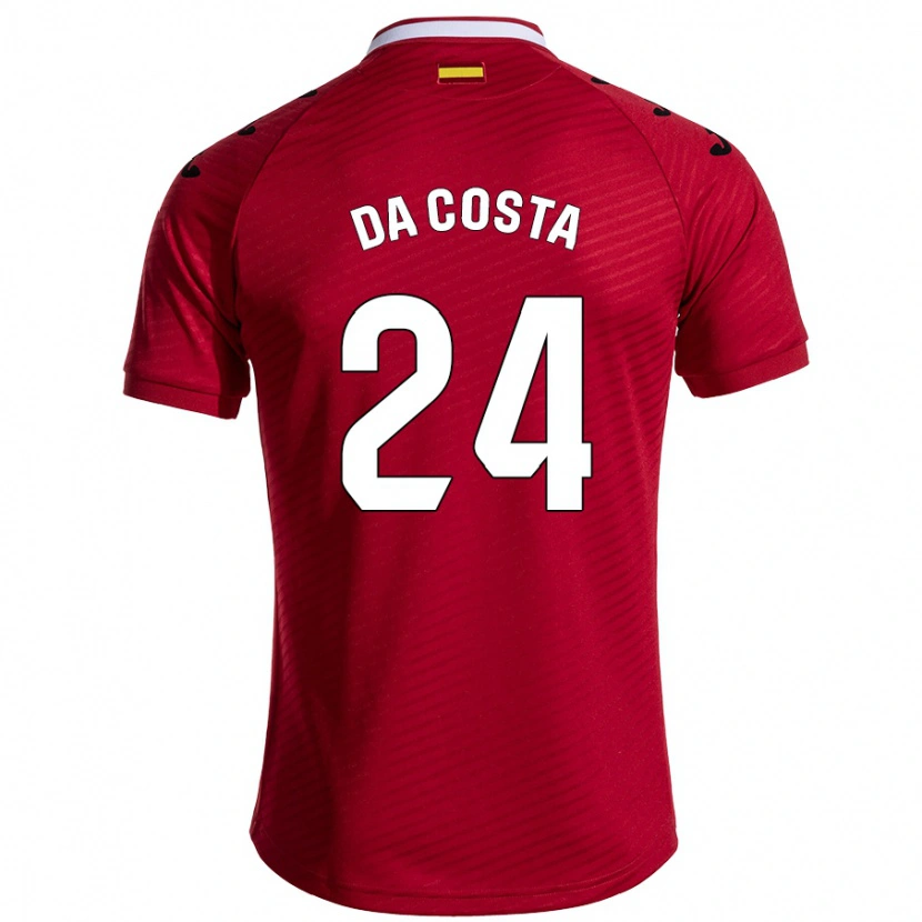Danxen Donna Maglia Coba Da Costa #24 Rosso Scuro Kit Gara Away 2024/25 Maglietta