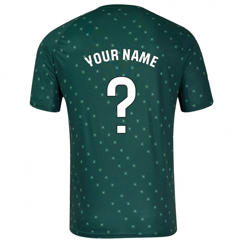 Danxen Donna Maglia Il Tuo Nome #0 Verde Scuro Kit Gara Away 2024/25 Maglietta