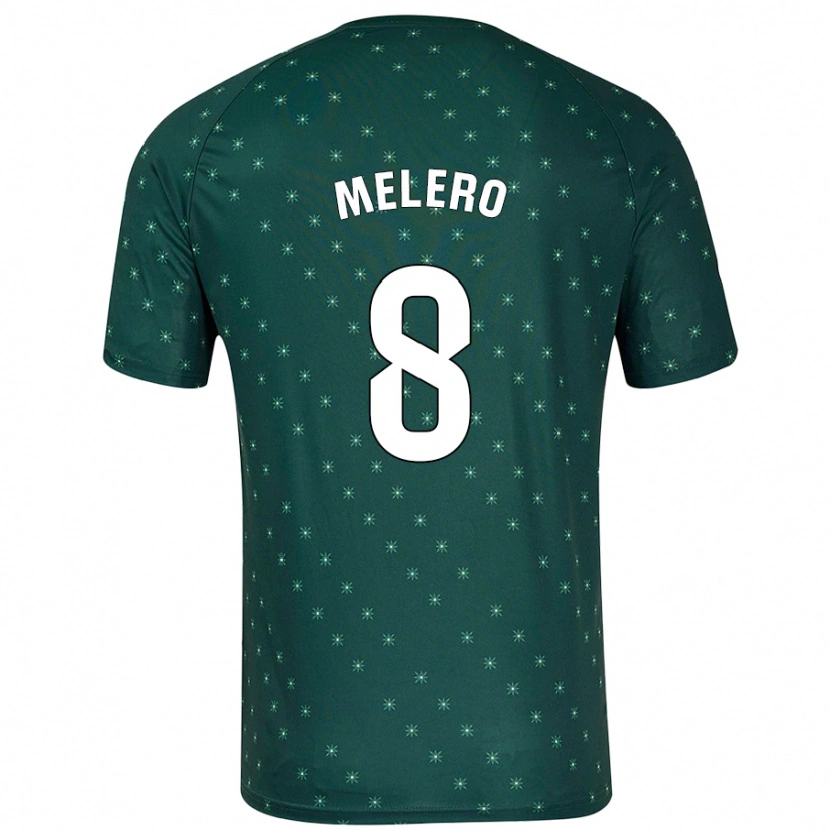Danxen Donna Maglia Gonzalo Melero #8 Verde Scuro Kit Gara Away 2024/25 Maglietta