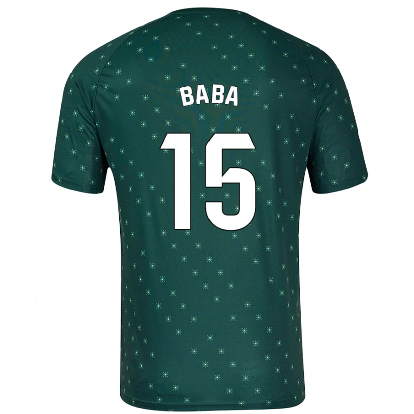 Danxen Donna Maglia Iddrisu Baba #15 Verde Scuro Kit Gara Away 2024/25 Maglietta