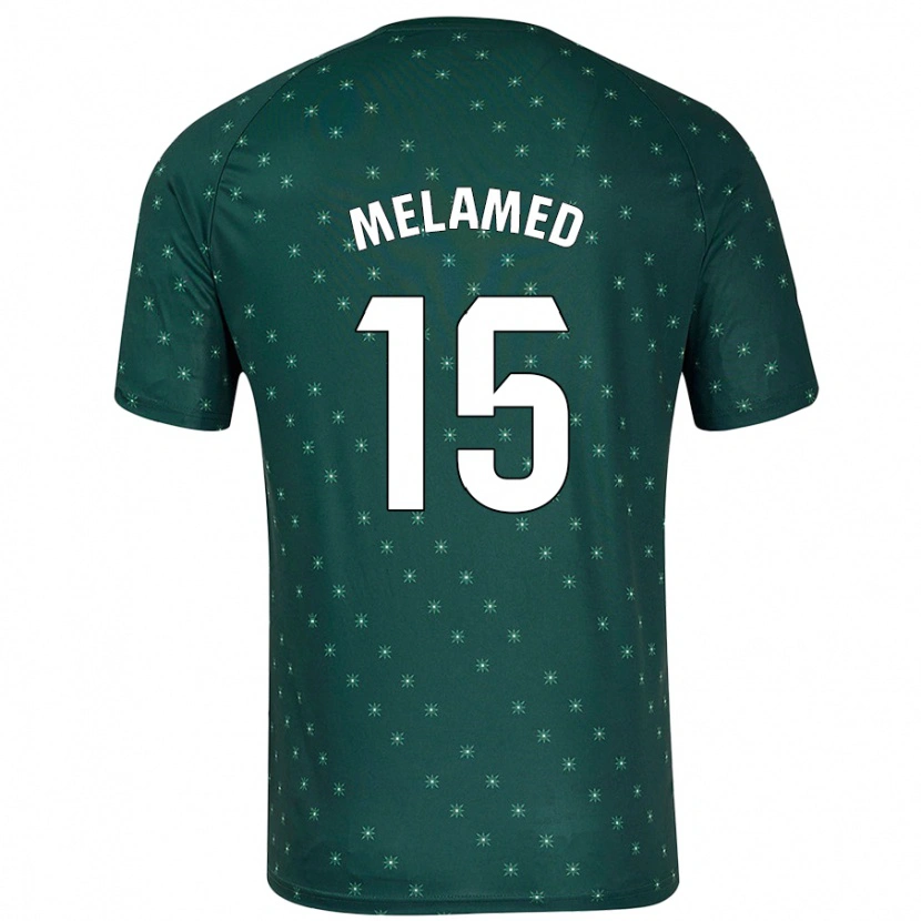 Danxen Donna Maglia Nico Melamed #15 Verde Scuro Kit Gara Away 2024/25 Maglietta