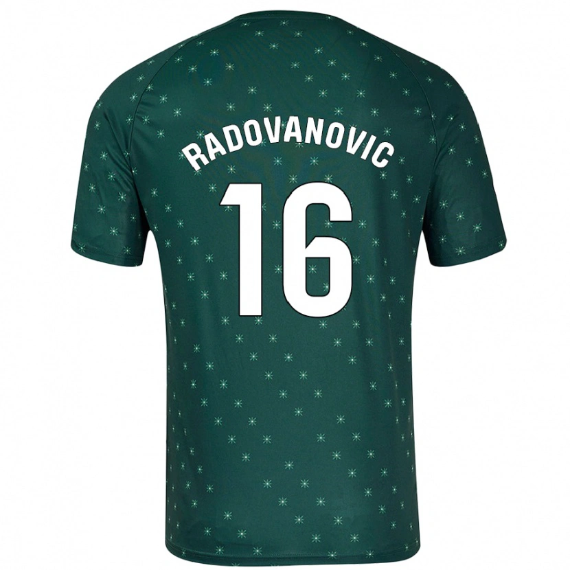 Danxen Donna Maglia Aleksandar Radovanovic #16 Verde Scuro Kit Gara Away 2024/25 Maglietta