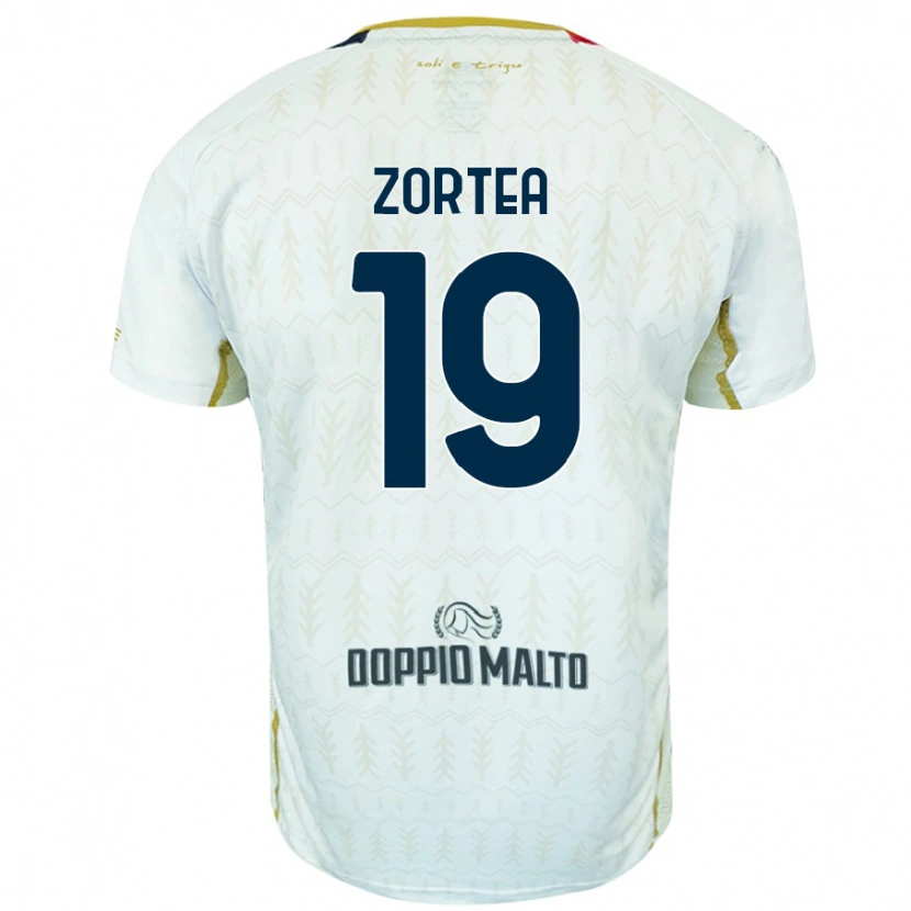 Danxen Donna Maglia Nadir Zortea #19 Bianco Kit Gara Away 2024/25 Maglietta