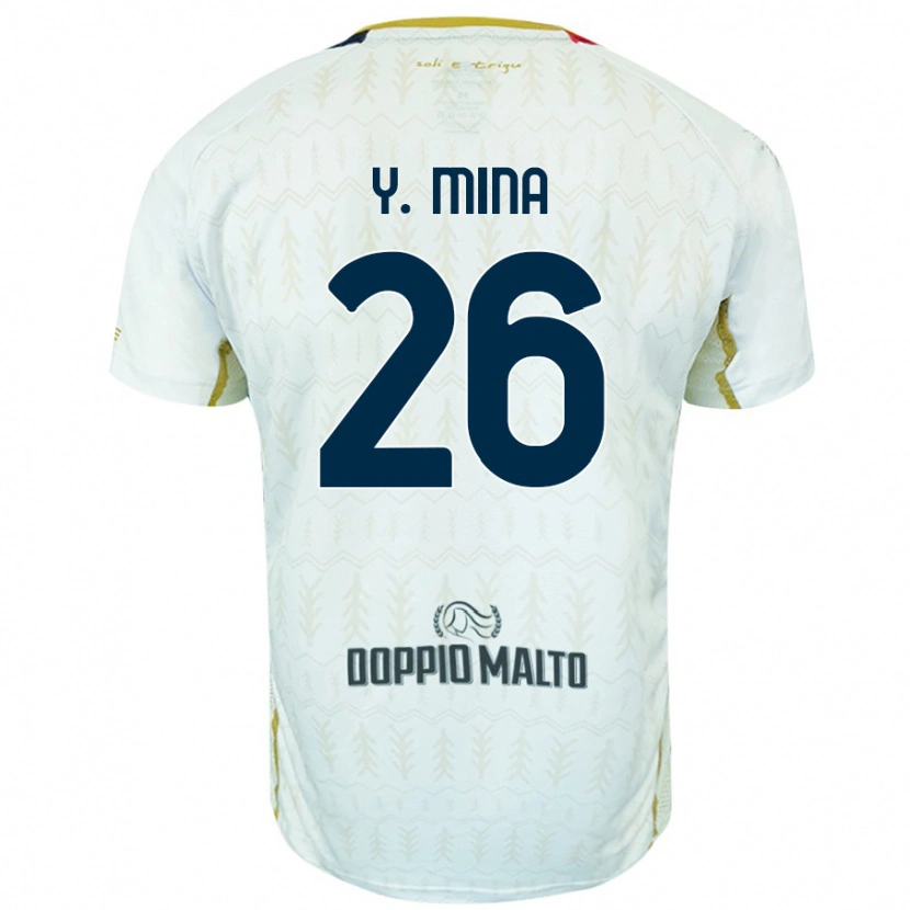 Danxen Donna Maglia Yerry Mina #26 Bianco Kit Gara Away 2024/25 Maglietta