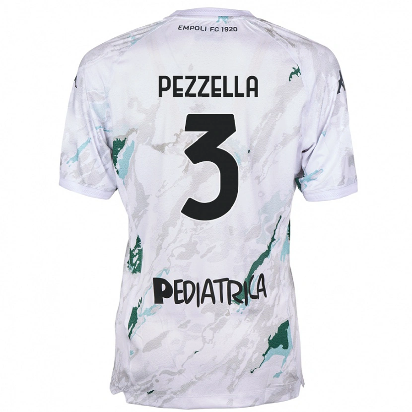 Danxen Donna Maglia Giuseppe Pezzella #3 Grigio Kit Gara Away 2024/25 Maglietta