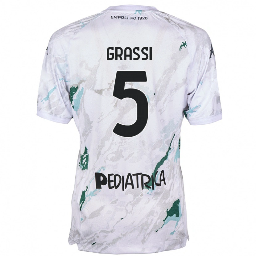 Danxen Donna Maglia Alberto Grassi #5 Grigio Kit Gara Away 2024/25 Maglietta