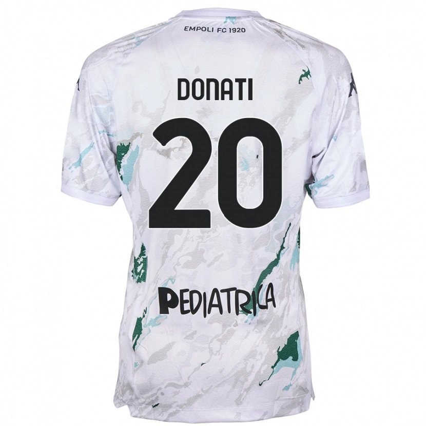 Danxen Donna Maglia Francesco Donati #20 Grigio Kit Gara Away 2024/25 Maglietta