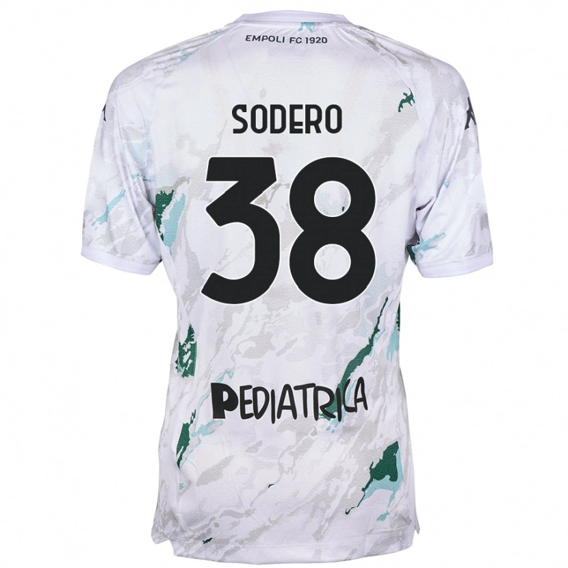Danxen Donna Maglia Andrea Sodero #38 Grigio Kit Gara Away 2024/25 Maglietta