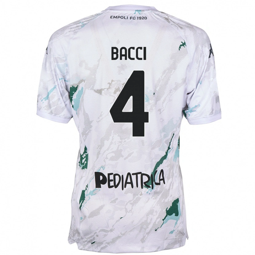 Danxen Donna Maglia Jacopo Bacci #4 Grigio Kit Gara Away 2024/25 Maglietta