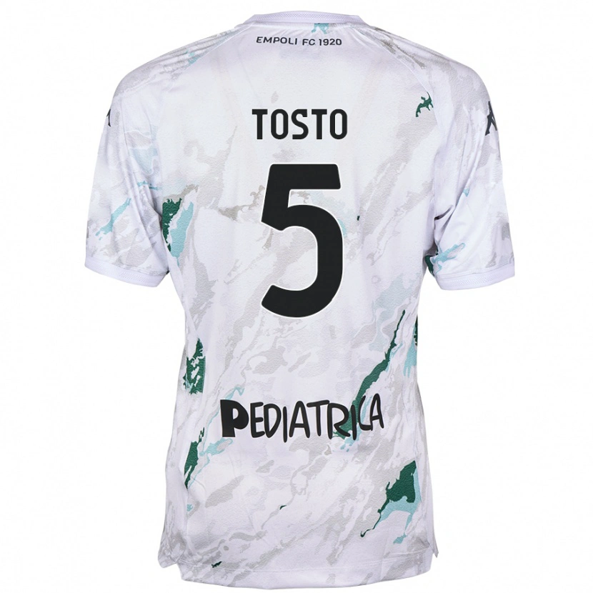 Danxen Donna Maglia Lorenzo Tosto #5 Grigio Kit Gara Away 2024/25 Maglietta