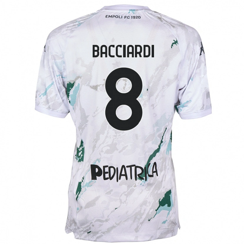 Danxen Donna Maglia Andrea Bacciardi #8 Grigio Kit Gara Away 2024/25 Maglietta