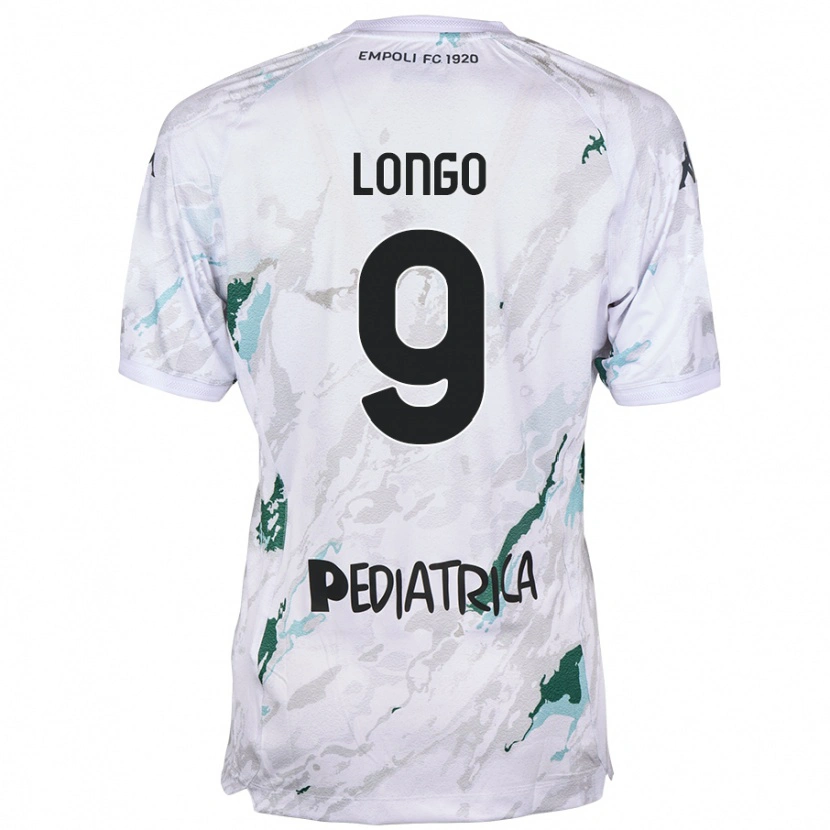 Danxen Donna Maglia Mattia Longo #9 Grigio Kit Gara Away 2024/25 Maglietta