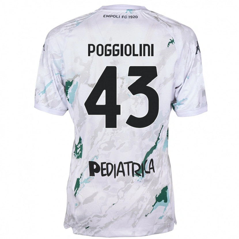 Danxen Donna Maglia Duccio Poggiolini #43 Grigio Kit Gara Away 2024/25 Maglietta