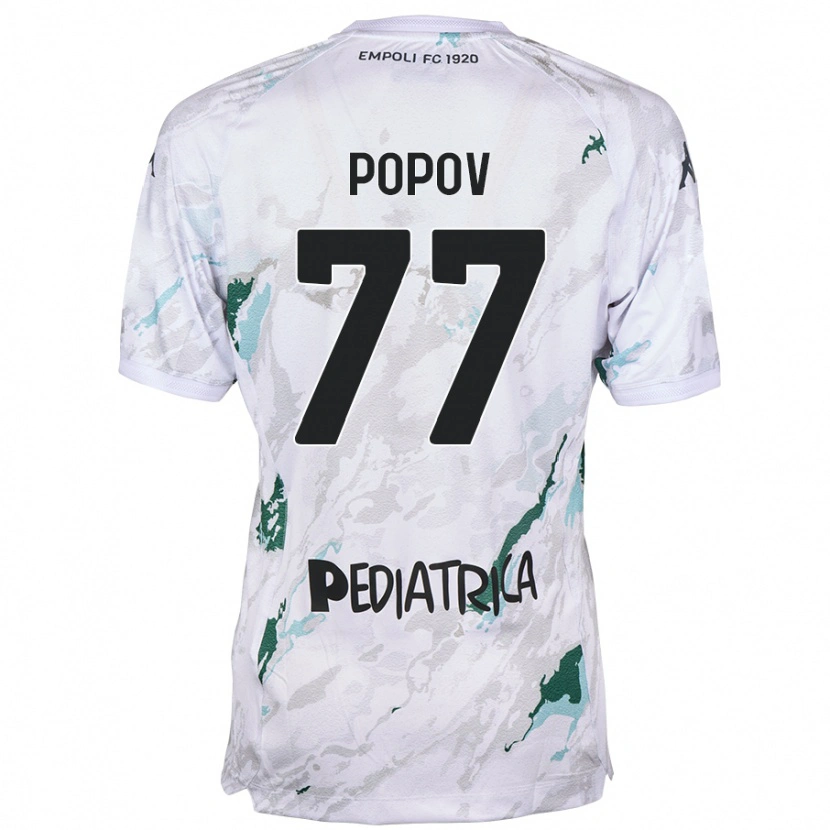 Danxen Donna Maglia Bogdan Popov #77 Grigio Kit Gara Away 2024/25 Maglietta