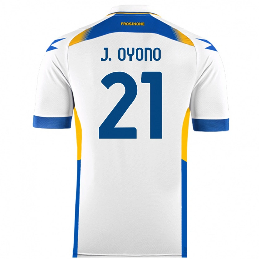Danxen Donna Maglia Jérémy Oyono #21 Bianco Kit Gara Away 2024/25 Maglietta