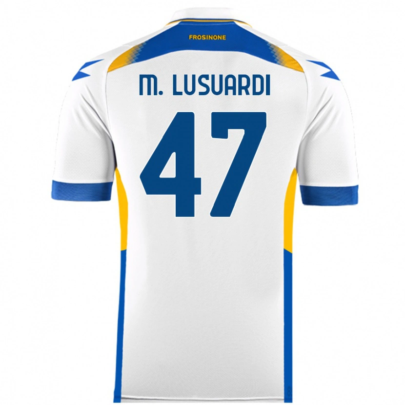 Danxen Donna Maglia Mateus Lusuardi #47 Bianco Kit Gara Away 2024/25 Maglietta
