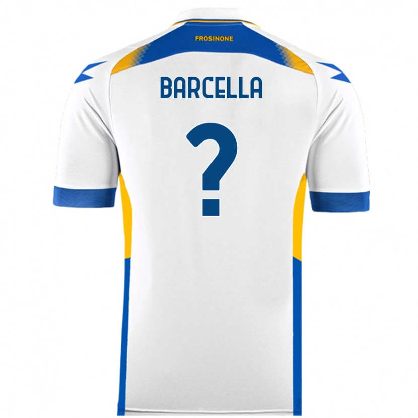 Danxen Donna Maglia Kevin Barcella #0 Bianco Kit Gara Away 2024/25 Maglietta