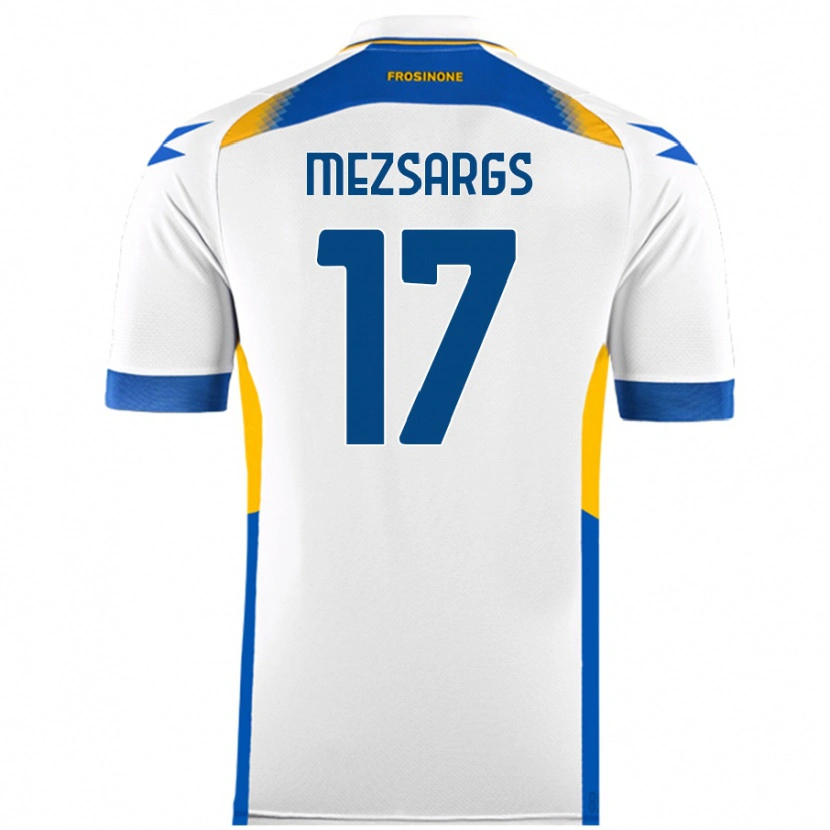 Danxen Donna Maglia Kristians Mezsargs #17 Bianco Kit Gara Away 2024/25 Maglietta