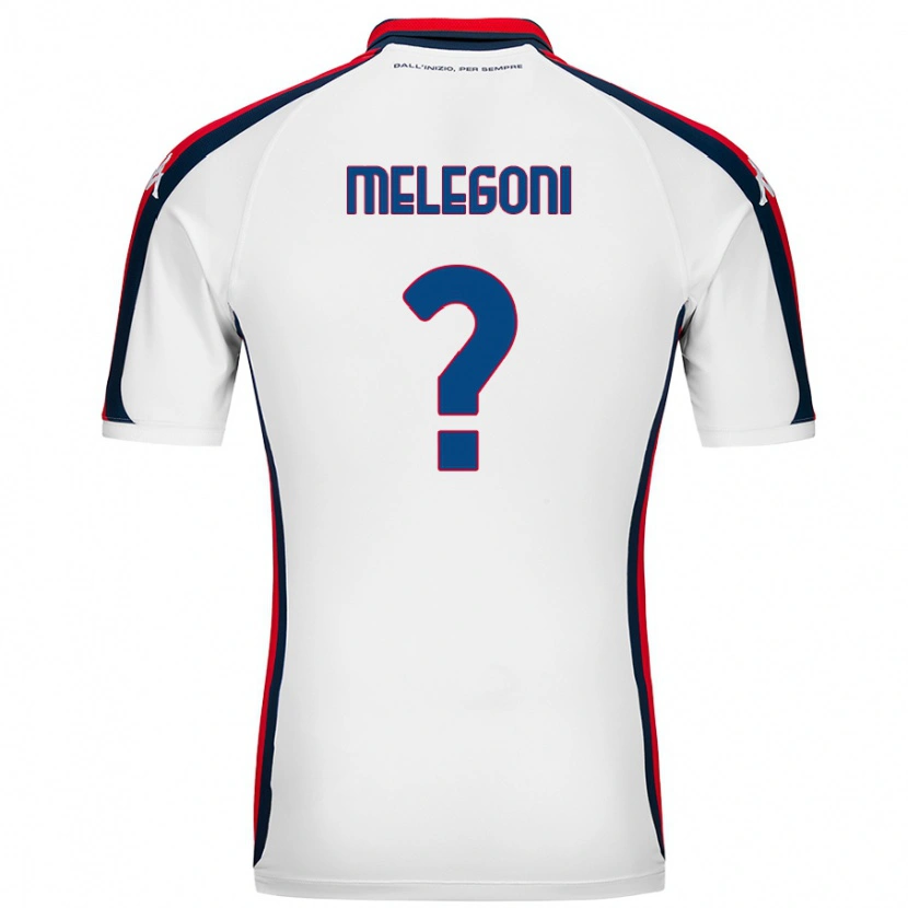 Danxen Donna Maglia Filippo Melegoni #0 Bianco Kit Gara Away 2024/25 Maglietta