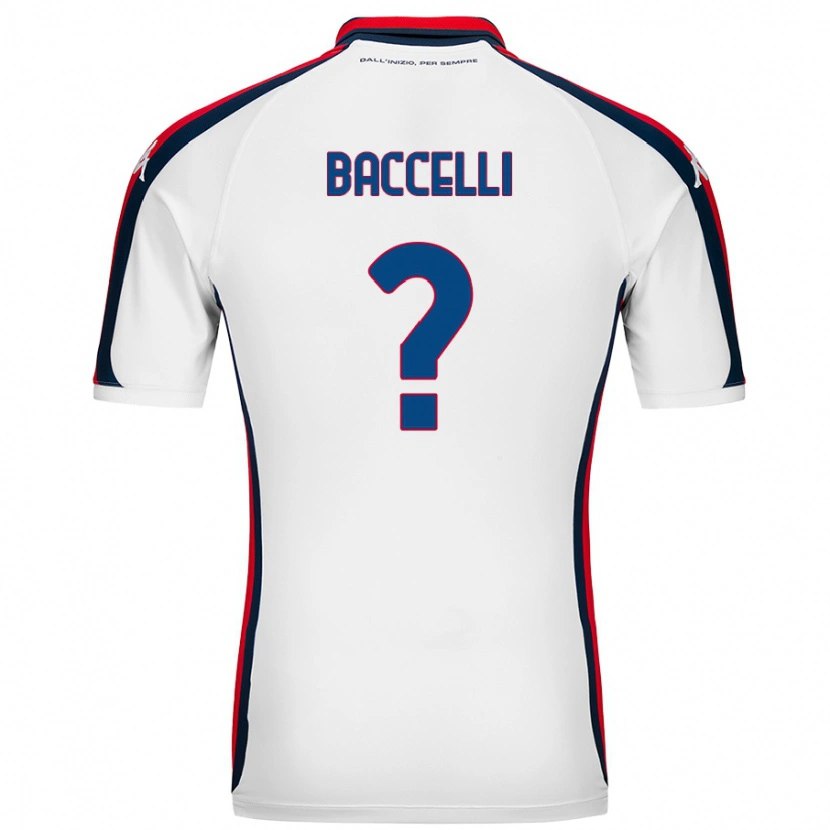 Danxen Donna Maglia Pietro Baccelli #0 Bianco Kit Gara Away 2024/25 Maglietta