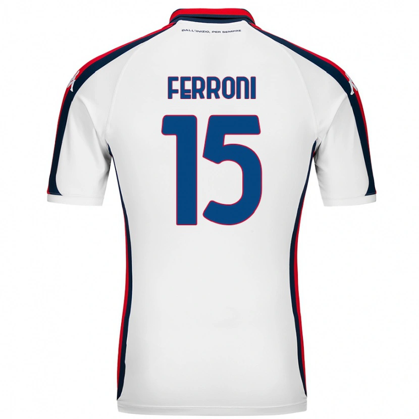 Danxen Donna Maglia Leonardo Ferroni #15 Bianco Kit Gara Away 2024/25 Maglietta