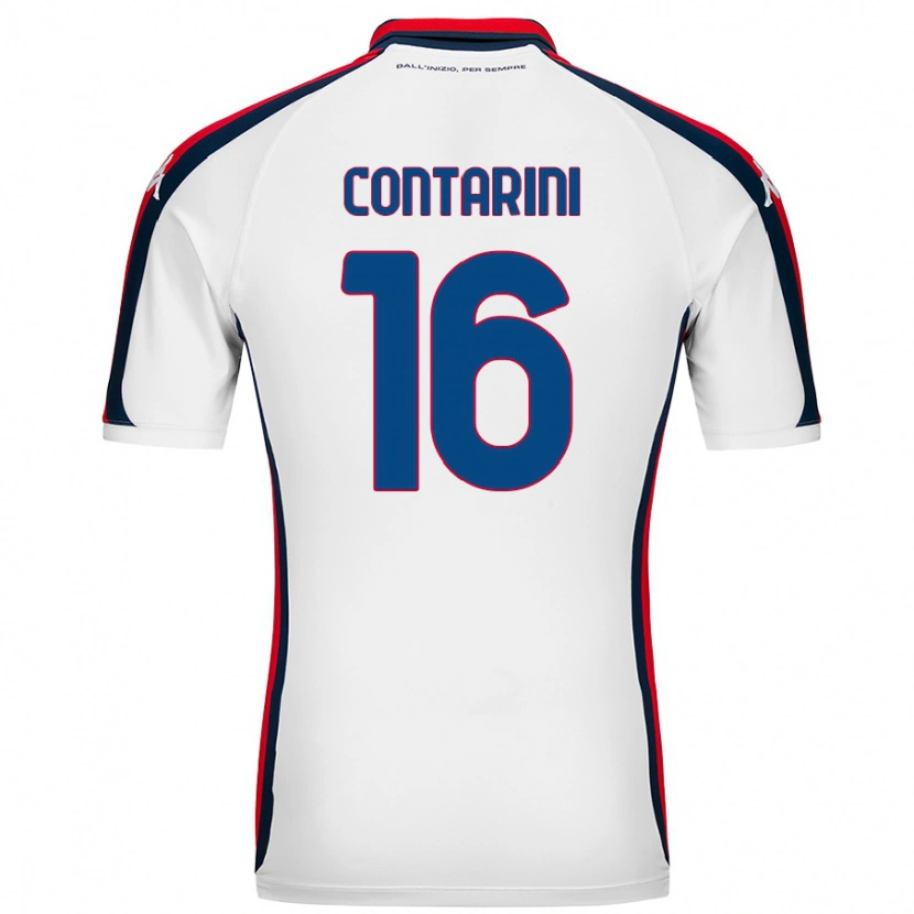 Danxen Donna Maglia Jacopo Contarini #16 Bianco Kit Gara Away 2024/25 Maglietta