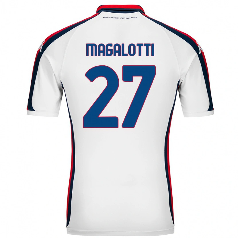 Danxen Donna Maglia Gabriele Magalotti #27 Bianco Kit Gara Away 2024/25 Maglietta