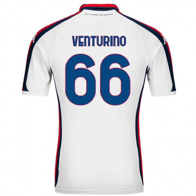 Danxen Donna Maglia Lorenzo Venturino #66 Bianco Kit Gara Away 2024/25 Maglietta