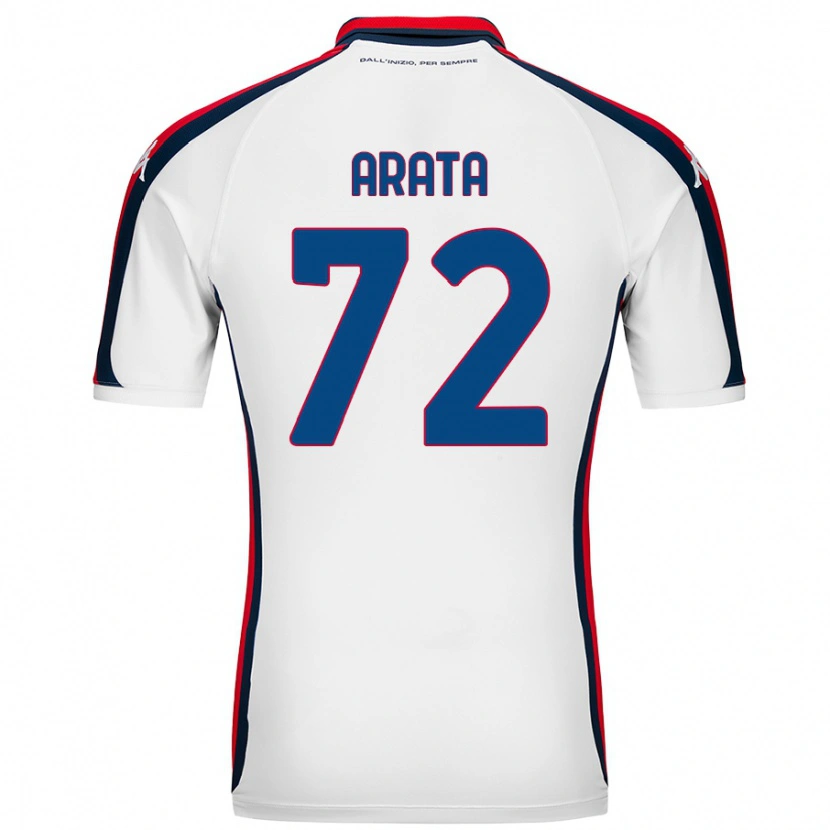 Danxen Donna Maglia Stefano Arata #72 Bianco Kit Gara Away 2024/25 Maglietta