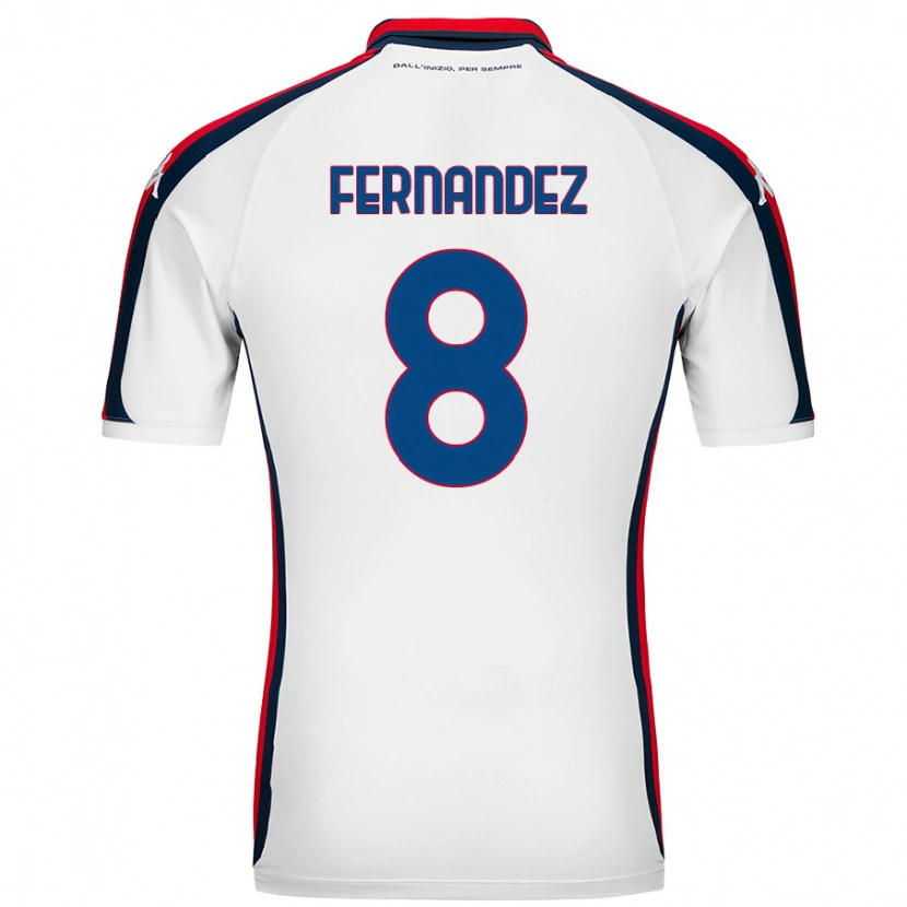 Danxen Donna Maglia Maria Fernandez #8 Bianco Kit Gara Away 2024/25 Maglietta