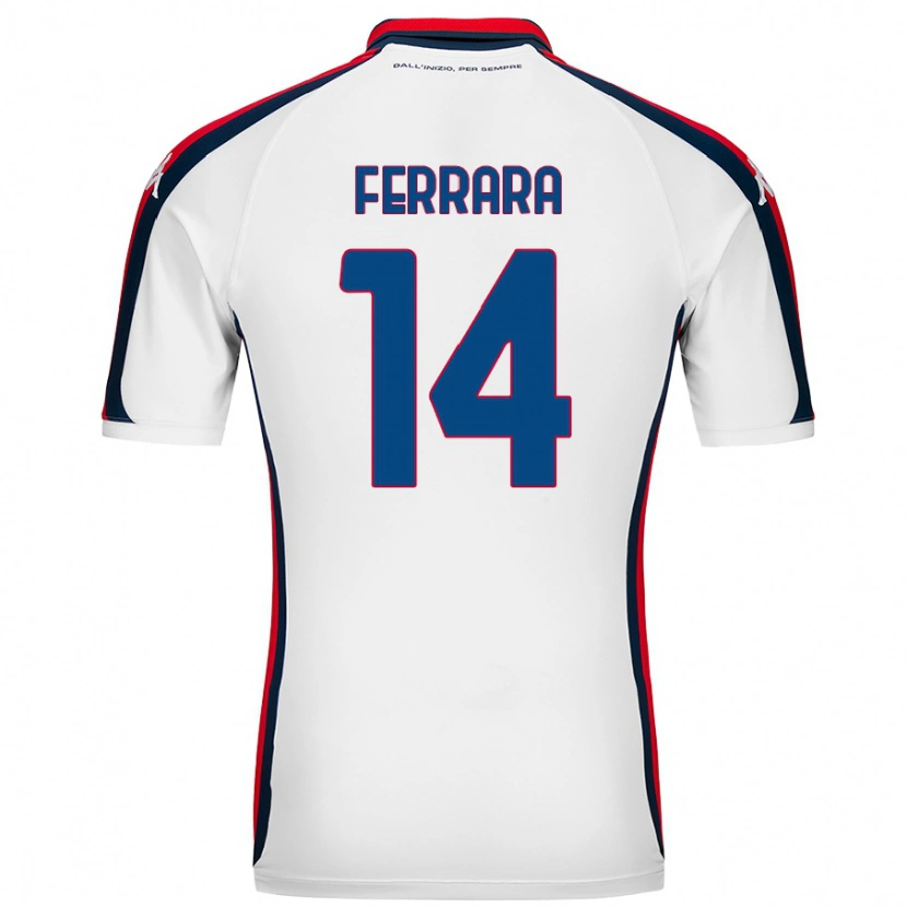 Danxen Donna Maglia Anastasia Ferrara #14 Bianco Kit Gara Away 2024/25 Maglietta