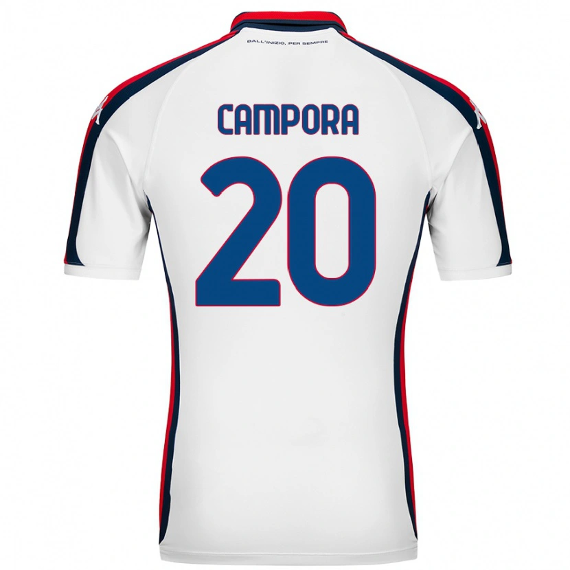 Danxen Donna Maglia Alice Campora #20 Bianco Kit Gara Away 2024/25 Maglietta