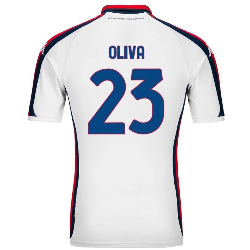 Danxen Donna Maglia Eleonora Oliva #23 Bianco Kit Gara Away 2024/25 Maglietta