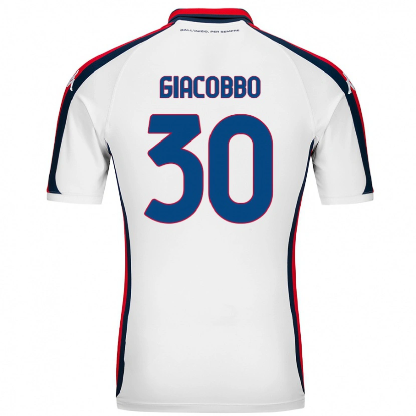 Danxen Donna Maglia Giulia Giacobbo #30 Bianco Kit Gara Away 2024/25 Maglietta