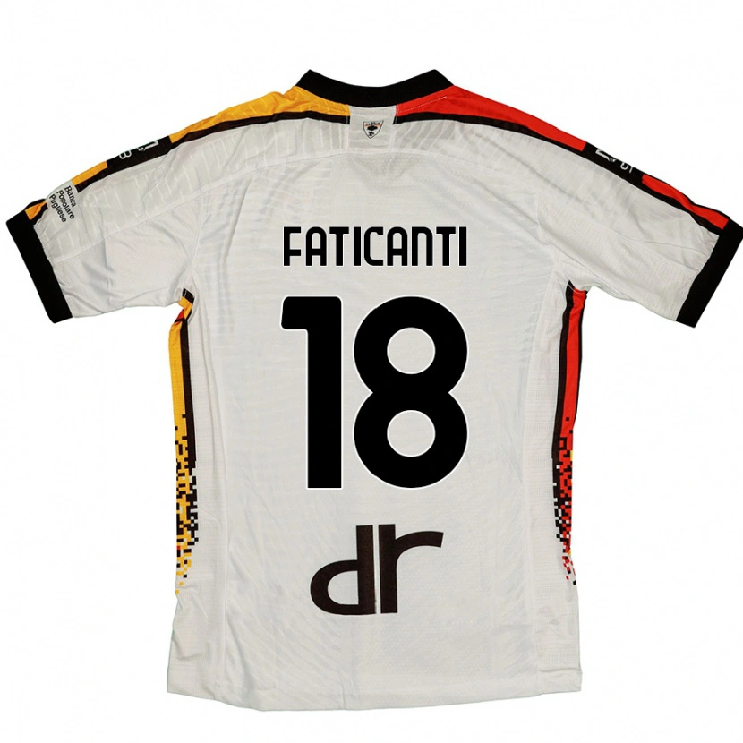 Danxen Donna Maglia Giacomo Faticanti #18 Bianco Nero Kit Gara Away 2024/25 Maglietta