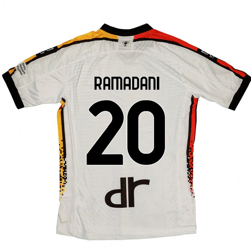 Danxen Donna Maglia Ylber Ramadani #20 Bianco Nero Kit Gara Away 2024/25 Maglietta